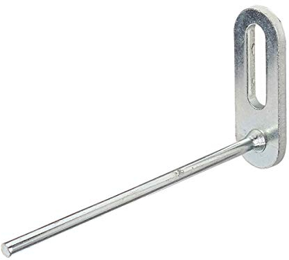 Alberts 805623 Crochet pour plaques perforées | droit | galvanisé en bleu | profondeur du crochet 80 mm | acier rond Ø4 mm | kit de 25