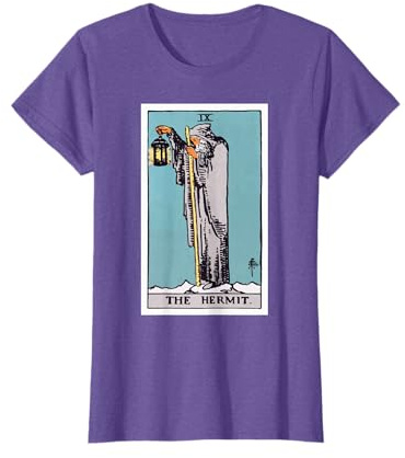 The Hermit Tarot Card IX T Shirt (Traditional Design) T-Shirt