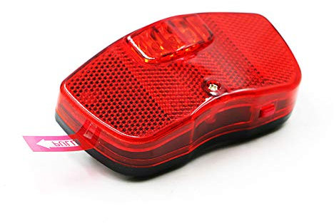 Luci per Bicicletta Fanale Posteriore LED, Luce di Sicurezza con Batteria per Portapacchi Posteriore
