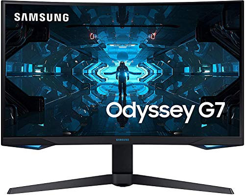 Samsung Odyssey LC27G73TQSUXEN 27 G75 1000R Curved Gaming Monitor - 240Hz, 1ms, 1440p QHD, Gsync, QLED, HDR600, HDMI, 2 x Displayport, 2 x USB, Black