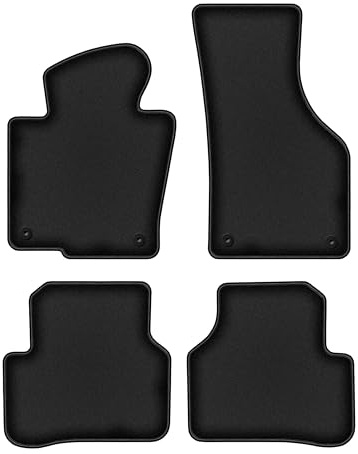 Wielganizator Alfombrillas de Poliamida Negra aptas para: Volkswagen CC Coupe (2012 – 2017) 4 Piezas de Alfombrillas de Goma