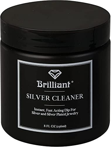 Brilliant® - Limpiador de joyas de plata con cesta de limpieza de 8 onzas