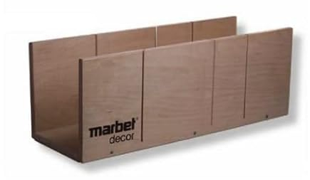 PROVISTON | Gehrungslade für Handsägen | 45 Grad Winkel | 90 Grad Winkel | Schneidlade für Sockelleisten, Stuckleisten und Metallprofile | Höhe bis 160 mm | Breite bis 180 mm | Aus stabilem Holz