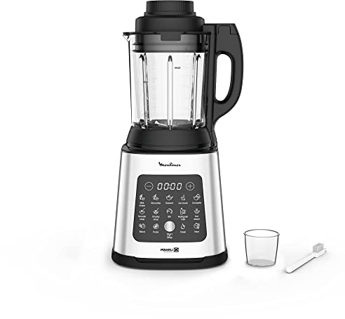 Moulinex Perfect Mix+ LM835D Mélangeur de verre 1400 W mode manuel autoclean, carafe en verre, acier inoxydable