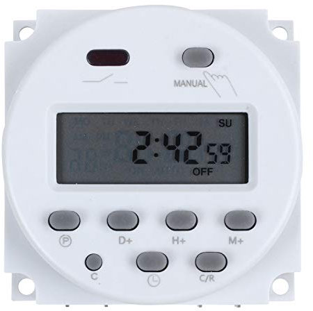 Typecat DC 12V Digitale LCD Power Programmierbare Timer Zeitschaltrelais 16A Ampere