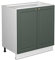 Vicco Spülenunterschrank Fame-Line, Grün-Gold Landhaus/Weiß, 80 cm mit Regal, ohne Arbeitsplatte