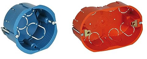 12PZ SCATOLA AD INCASSO PER PARETE IN CARTONGESSO mm 110 x 65 x 45-3 posti