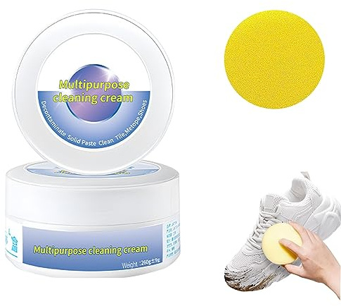 EXQST Pâte nettoyante Multi-usages Nettoyant Chaussures Blanc Multi-usages Pâte de décontamination Pâte nettoyante Multi-usages Pas Besoin de Laver