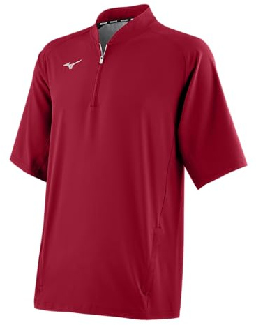 Mizuno Gametime Short Sleeve Hitting Jacket | Red | US Mens Extra Large (XL)