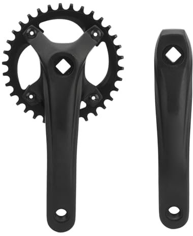 Alomejor Ensemble de Bras de Manivelle de Vélo en Alliage D'aluminium, Ensemble de Bras de Manivelle CNC avec Système de Montage à Bandes Multiples