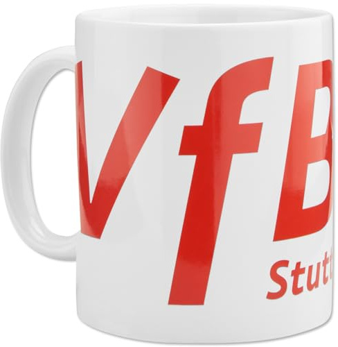 VfB Stuttgart Tasse Classic Weiß + Digni Sticker