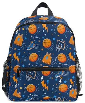 Sac à dos de basket-ball en jersey pour tout-petits - Sac d'école pour garçons et filles - Sac de voyage pour maternelle