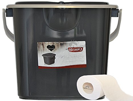 Mobile Toilette Campingtoilette Eimertoilette Reisetoilette Outdoor Grau 15,5 L