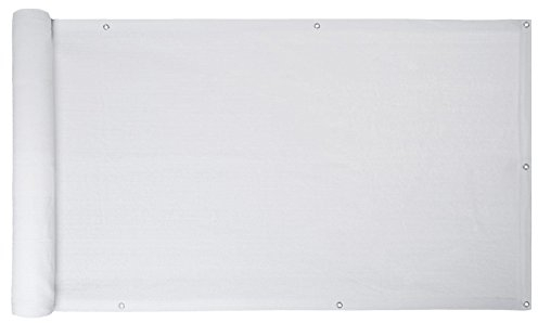 ESTEXO Balkon Sichtschutz/Balkonbespannung Balkonsichtschutz Balkonverkleidung 0,75 m x 6,00 m - Weiß