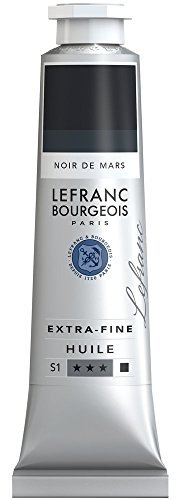 Lefranc Bourgeois 405141 extra feine Ölfarbe in Künstlerqualität aus hochwertigen Pigmenten, lebendige Farben, hohe Lichtechtheit, 40ml Tube - Marsschwarz