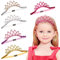 Madchen Krone, Prinzessin Tiara Set Tiara Elastisches Haarband Sparkling Crown Stirnband 5 Stuck
