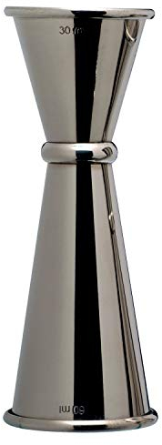 Piazza - Misurino Cocktail in Acciaio Inox, Dosatore Professionale per Attrezzatura Bar, Jigger Japan Style Barman | Capacità 30/60ml