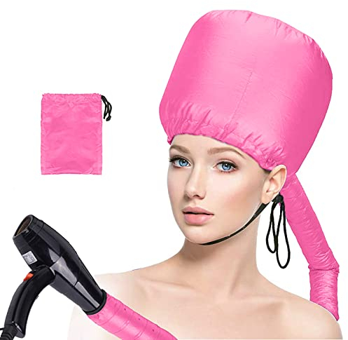 Haartrockner-Haube, verstellbarer Haartrockner-Aufsatz Bonnet Attachment für Haartrockner, Helm-Trocknung Kappe Salon Hair Dryer Hood Bonnet Trockenhauben für Haare Wrap Turban Haartrockentuch