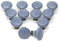 Auped Lot de 12 boutons d'armoire vintage avec poignées rondes en céramique de 34 mm, poignées pour meubles vintage ronds pour maison, adaptées aux commodes, armoires, poignées de porte (gris)