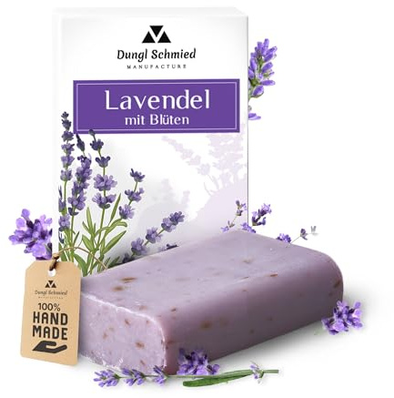 Dungl Smied tvål lavendel handgjord | Lavendel tvålstycke | doftande natur | utan palmolja | vårdtvål med naturliga ingredienser | Vegan | för alla hudtyper