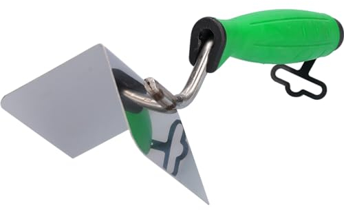 ToolSpace Llana Angular Exterior 85x60 mm Llana Angular, Llana Angular, Llana Angular de Acero Inoxidable Llana Angular con empuñadura Suave, Llana Angular para Trabajos de enlucido
