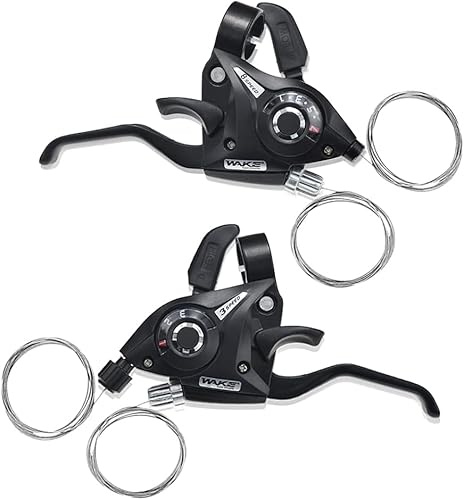 BESNIN Bike Shifter & Brake 1 Pair 3x8 24 Speed Shifter and Left/Right Brake Lever Set for Mountain Bike Folding Bike Universal Replacement Part (3x8 24speed)