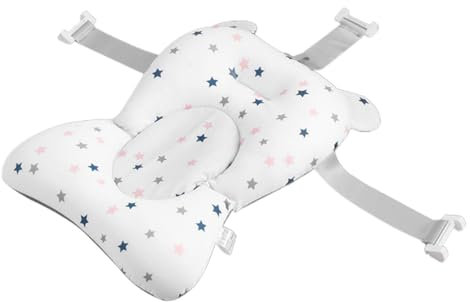 Baby Badewanne Kissen | Baby-Badesitz Baby-Badekissen | Neugeborenes Baby-Badesitz-Stützwanne, Baby-Badematte Rutschfestes Weiches Badesitznetz, Verstellbares Badesitznetz Für Babys, 43x28x22cm