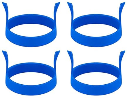 Anelli per uova in silicone, Anelli per uova per friggere,4 anelli rotondi per frittata | Stampi per uova in silicone per piastra, strumento da cucina per pancake, stampo per muffin alla piastra, sand