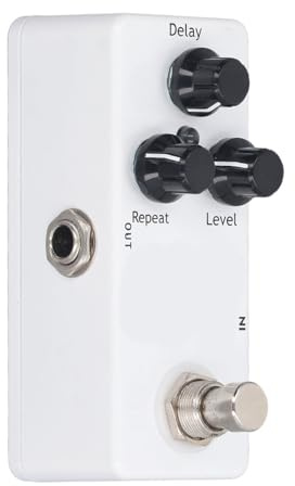 Pedal de retardo de Guitarra, indicador LED de aleación de Aluminio, Control de 3 perillas, Pedal de Efecto de Guitarra eléctrica DC 9V