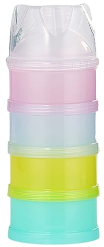 Milk Powder Dispenser Pot 4 Layers Stackable Portable Large Capacity Safe Airtight Baby Milk Powder Dispenser Pots for Home