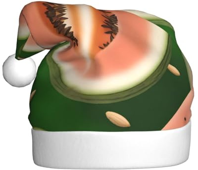 HHGFASD Open melon seeds Pattern Christmas Hat for Adult material is soft and lightweight