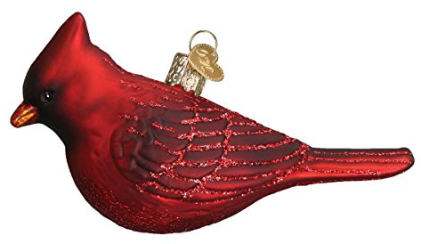 Old World Christmas Ornaments: Bird Watcher Collection Glass Blown Ornaments for Christmas Tree,Northern Cardinal