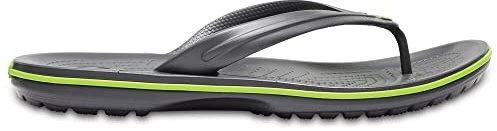 Crocs Unisex Erwachsene Crocband Flip Flip, Graphite/Volt Green, 39/40 EU