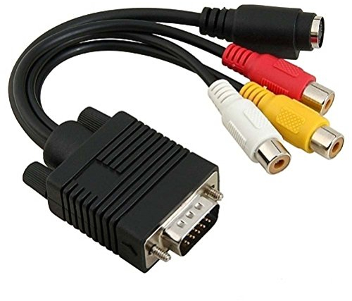 ROSENICE - VGA a S-Video-3 RCA AV Adattatore Cavo convertitore
