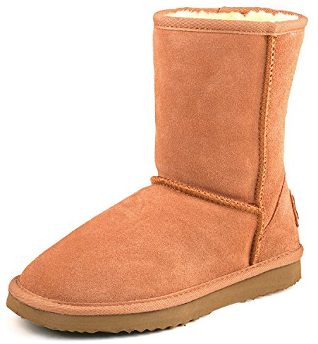 Shenduo Donna Mid-calf Stivali de Neve Classico Marrone 39EU DA5825