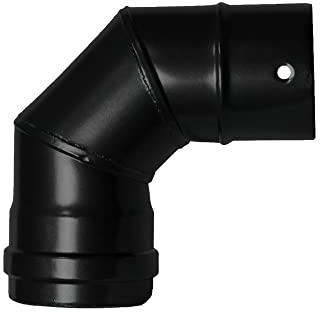 WOLFPACK 22013110 Coude vitré pour Poêle à granulés, Multicolore