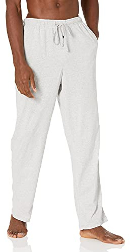 Amazon Essentials stickad pyjamasbyxa för män, ljusgrå ljung, medium