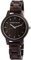LEONARDO VERRELLI Herren-Uhr Holz Gliederarmband Faltschließe Analog Quarz 2800033 (Sandelholz Dunkelbraun)