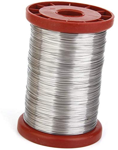 ZONSUSE Wabendraht zum Drahten von Bienenrahmen, Imker Bienenstock Eisen/Edelstahl Draht Imkereiausrüstung Zubehör Bienenzucht Werkzeug500g Durchmesser 0,5mm