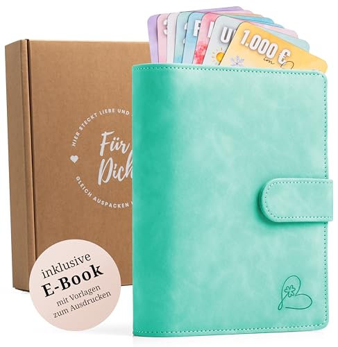 Budgetglück® Premium Budget Planner Deutsch - Inkl. 160-seitigem E-Book zur Personalisierung & Erweiterung I Budgetplaner mit Sparchallenges, Finanzplaner & Zubehör I Haushaltsbuch zum Geld sparen