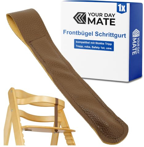 Correa de entrepierna para trona, 1 pieza, marrón, cuero PU, arnés de seguridad compatible con Stokke Tripp Trapp, roba Sit Up, Safety 1st, Kinderkaft, correa de arnés para trona infantil