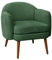 SVITA Johan Sessel Loungesessel Polstersessel Gummiholzbeine Armlehnen gepolstert modern skandinavisch Wohnzimmer Wintergarten Dunkelgrün