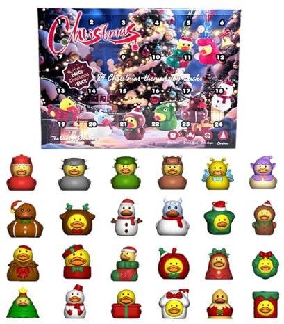 Djowyh Calendrier de l'Avent de Noël - 24 jours - Avec surprises - Sac à dos - Jouet de bain pour enfants