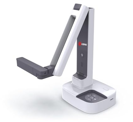 JOYUSING Cámara de documentos/visualizador HDMI/USB de 13 MP con luz para aprendizaje a distancia, conferencias web, grabación de video, proyección en tiempo real, demostraciones en vivo para Mac