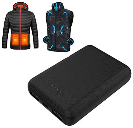 Stecto Power Bank, 2 A 5 V snabbladdning bärbar reseladdare 10 000 mAh stor kapacitet externt batteri med hög kapacitet för värmeväst, jacka, mobiltelefon