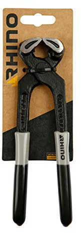 RHINO - Tenazas de carpintero, tenazas de carpintero de 175 mm - Permite agarrar, apretar y arrancar todo tipo de objetos (clavos, puntas…) - Longitud 175 mm - Mango antideslizante - Garantía de por