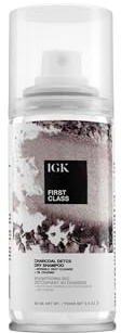 IGK FIRST CLASS Charcoal Detox Dry Shampoo Travel | Volume + Soothes Scalp + Balance Oil | Vegan + Cruelty Free | 2 Oz