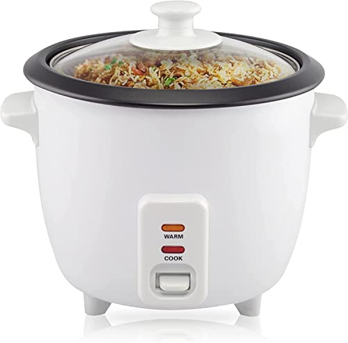 Trendi® Electric Rice Cooker Non-Stick Removable Bowl, Measuring Cup and Spatula, Cooks 8 cups, Keep Warm Function, 700W (1.8L)