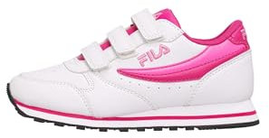 FILA Orbit Velcro Kids Basket, Blanc Fuchsia Violet, 33 EU