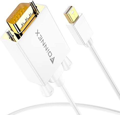 FOINNEX Mini DisplayPort auf VGA Kabel, Thunderbolt zu VGA Kabel Microsoft Surface Pro 6 5 4 3 Video Display Adapter, Mini DP to VGA Cable für MacBook Pro,Air,Mac Mini,Ms Surface Book,Monitor, 3M/10FT